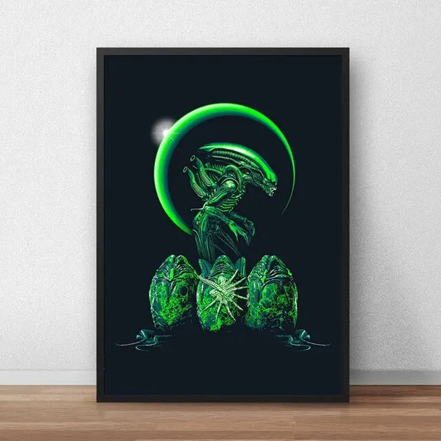 Classic Sci-Fi Alien Movie Poster