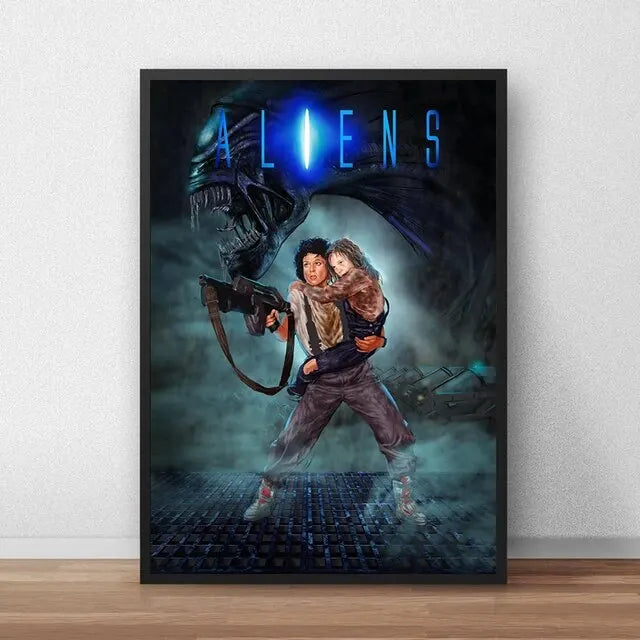 Classic Sci-Fi Alien Movie Poster