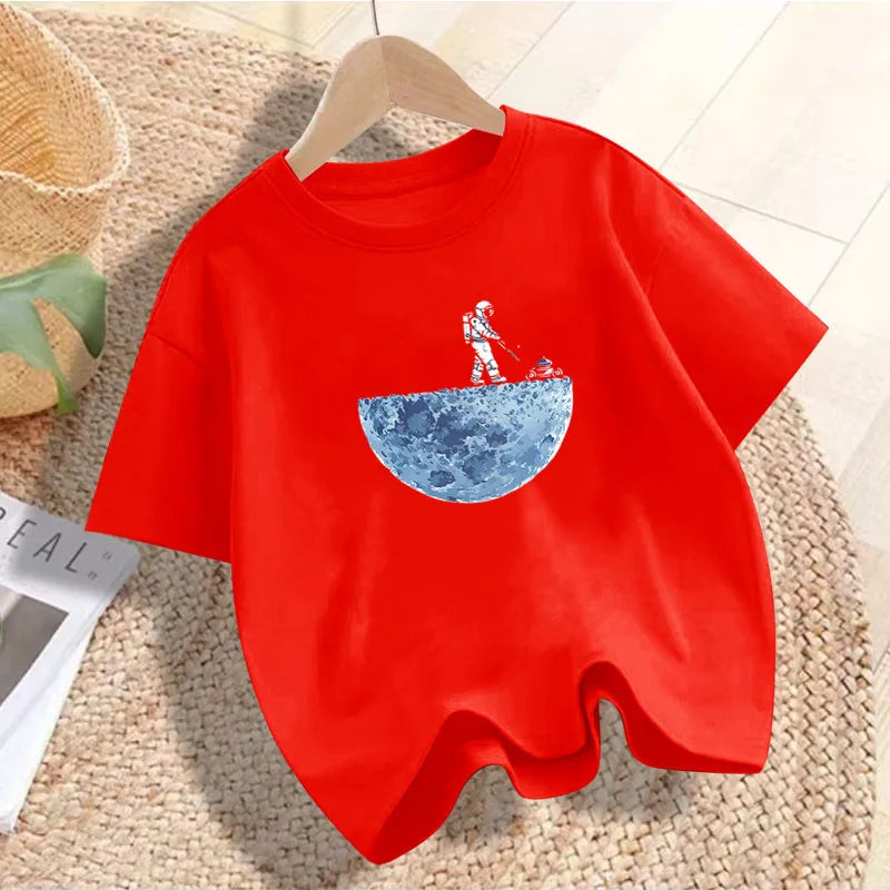 Kids Explore Space Astronaut Prints T-Shirt Boys