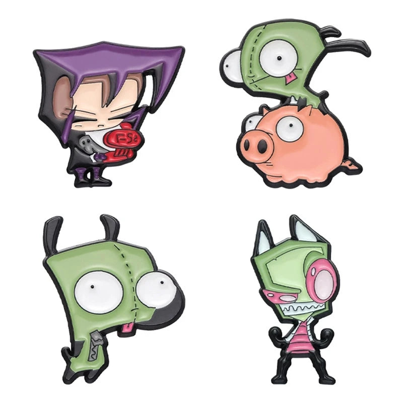 Alien Invader Zim Collection Enamel Pins