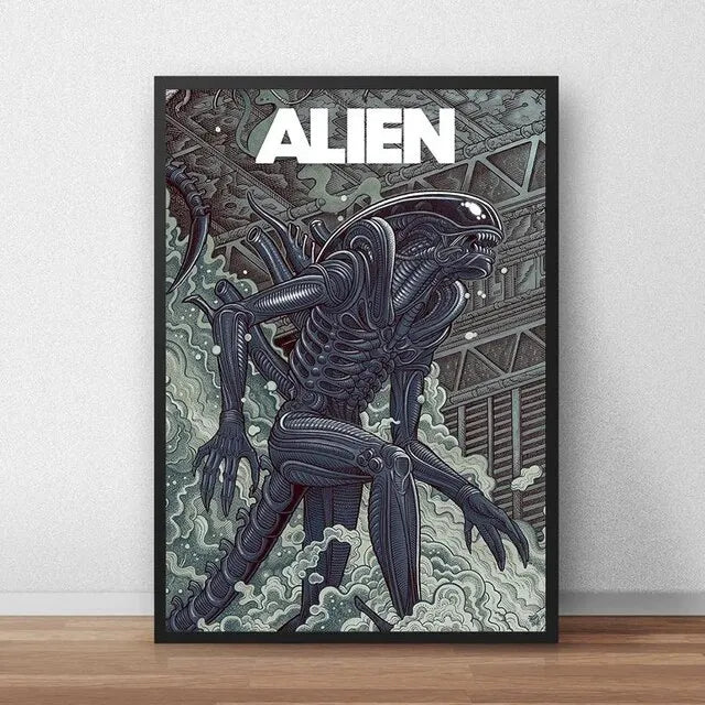 Classic Sci-Fi Alien Movie Poster