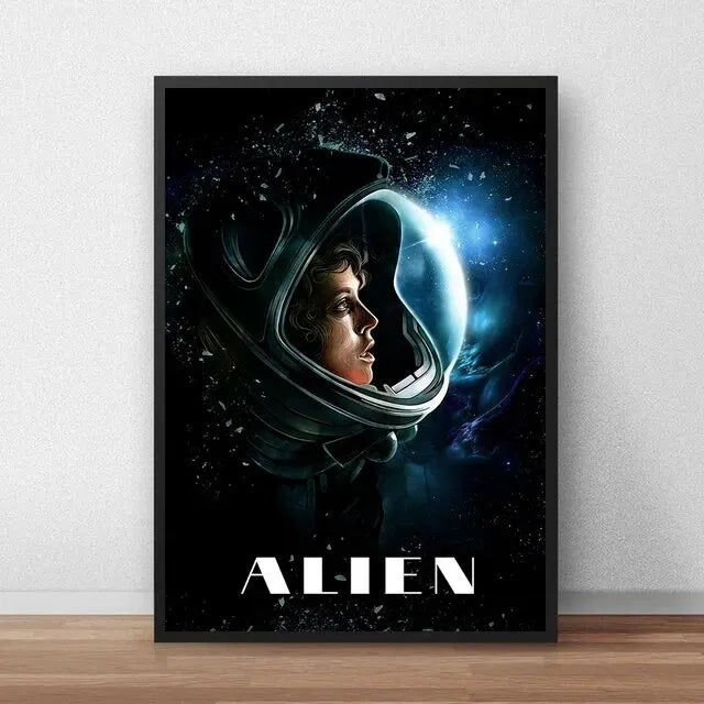 Classic Sci-Fi Alien Movie Poster