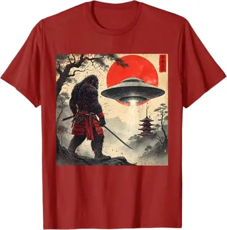 Samurai Bigfoot Japanese UFO Vintage Graphic Tee