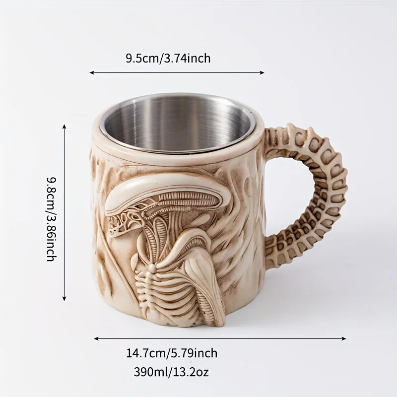 (On Sale)1PC Xenomorph Mug 3D Alien Coffee Cup for Home And Office