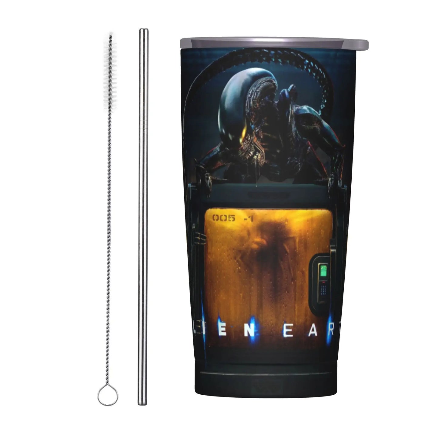 Stainless Steel Tumbler Aliens Earth Coffee Mug Heat Preservation