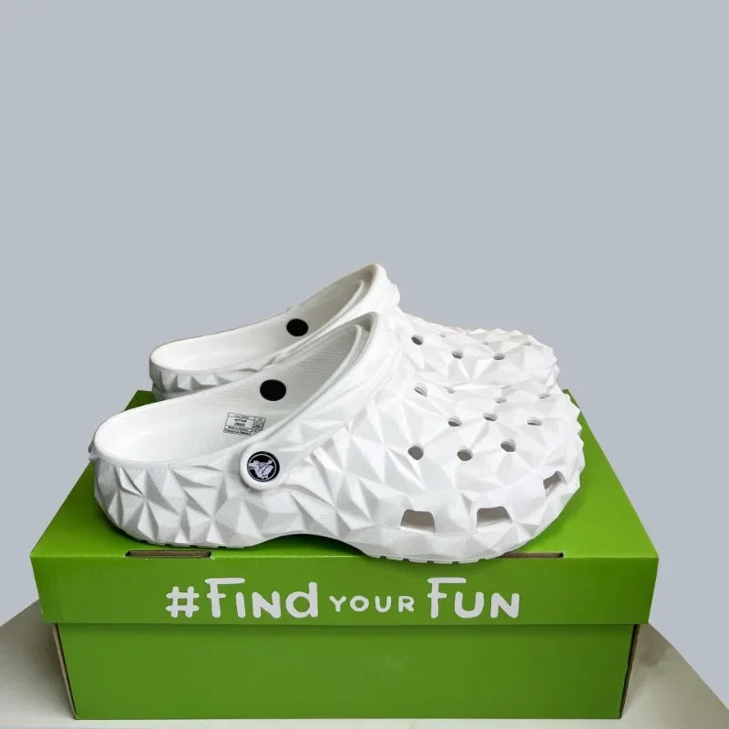 Fractal Durian couple hole crocs for women