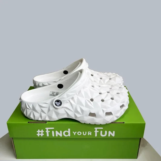 Fractal Durian couple hole crocs for women