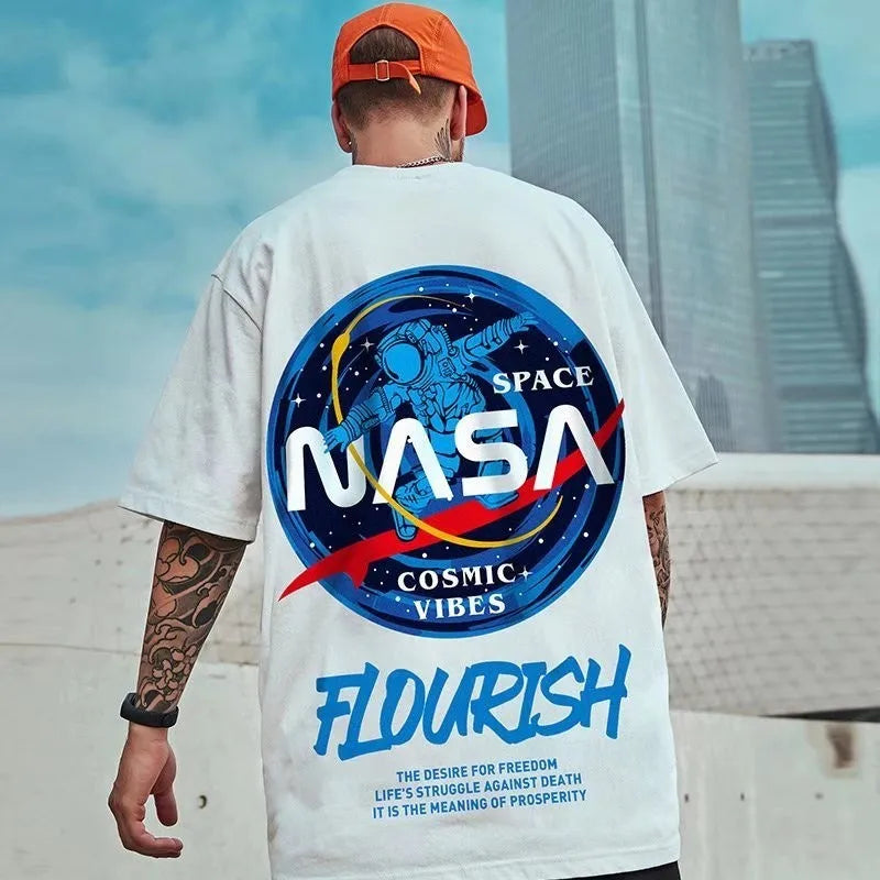 Astronaut NASA pattern Print Short Sleeve