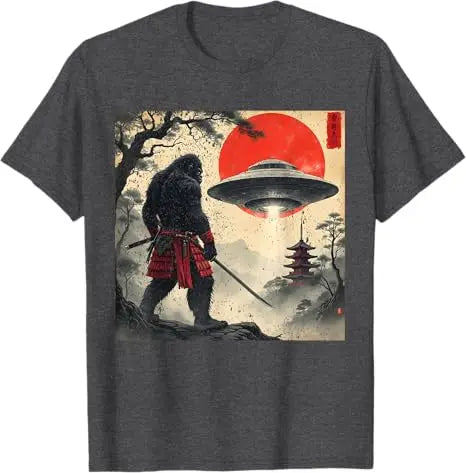 Samurai Bigfoot Japanese UFO Vintage Graphic Tee