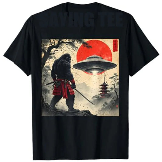 Samurai Bigfoot Japanese UFO Vintage Graphic Tee
