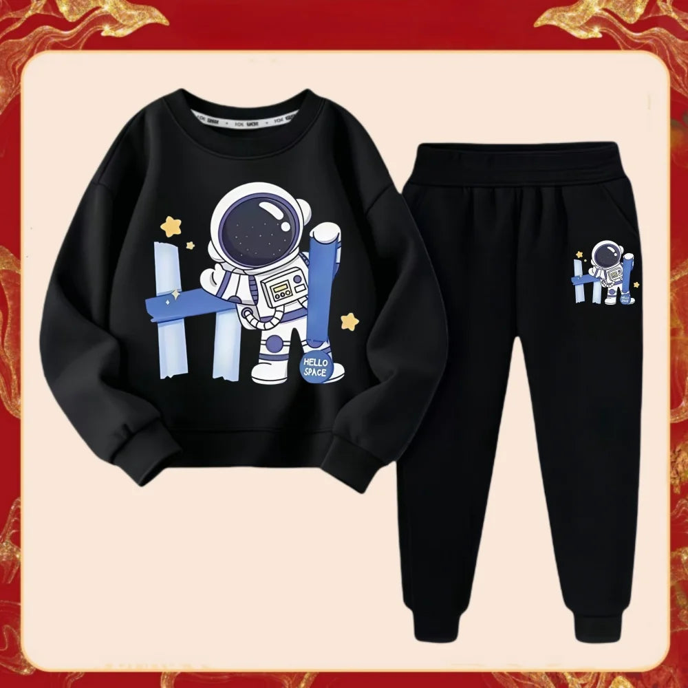 Spring Children Boy Clothes Set Kid Girls Letter Printed Sweatshirts Pullover