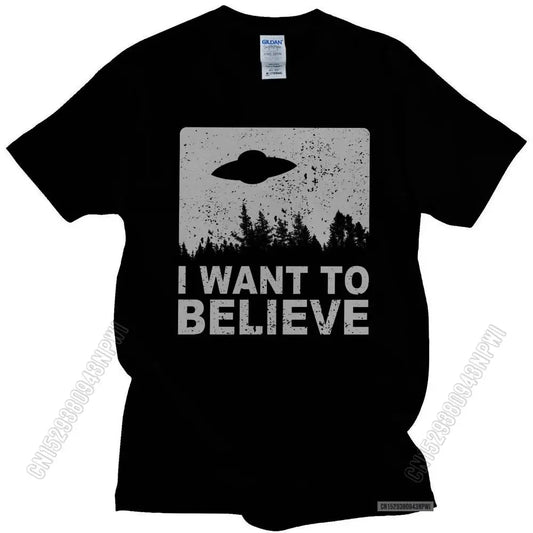 Stylish Male The X Files I Want To Believe Tshirt