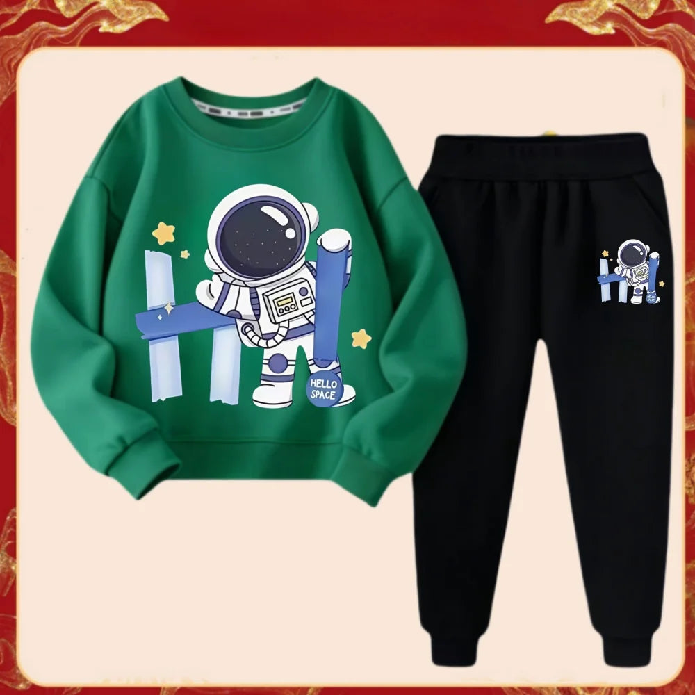 Spring Children Boy Clothes Set Kid Girls Letter Printed Sweatshirts Pullover