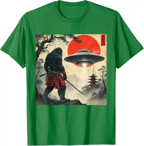 Samurai Bigfoot Japanese UFO Vintage Graphic Tee