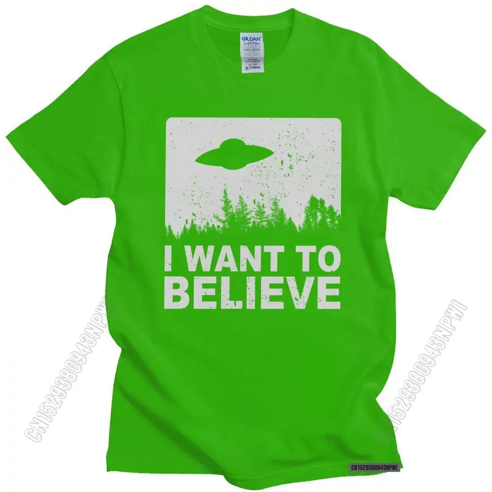 Stylish Male The X Files I Want To Believe Tshirt