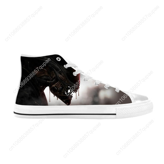 Alien Horror Scary Gothic Shoes High Tops